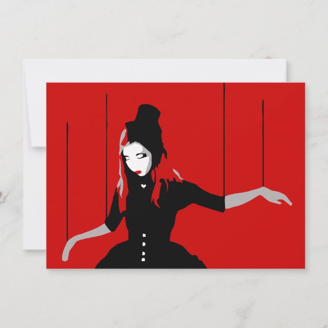 kabaretmarionette inbjudningar (Framsida)