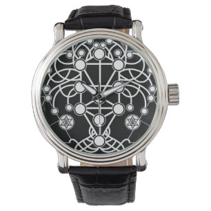 Kabbalah Geometry Ornamry Livets träd Armbandsur