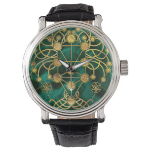 Kabbalah Livets träd-Malachite Armbandsur