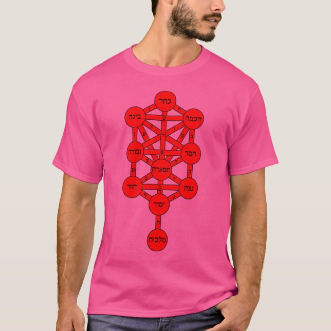 Kabbalah Livets träd T Shirt (Framsida)