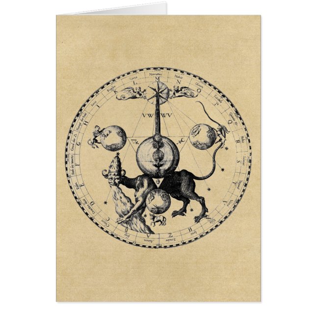 Kabbalah Mandala-hälsningskort Hälsningskort (Framsidan)