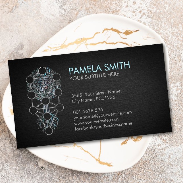 Kabbalah Ornament Livets träd Visitkort (Skapare uppladdad)