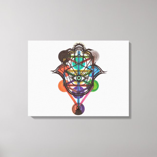 Kabbalistic Livets träd Canvastryck (Framsida)