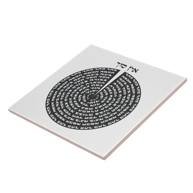 Kabbalistisk skapelse Hebrew Monochromatic Sefirot Kakelplatta (Sidan)