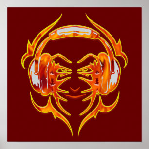 Kabelansluten för musik poster