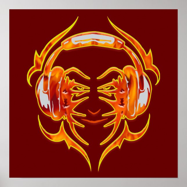 Kabelansluten för musik poster (Framsidan)