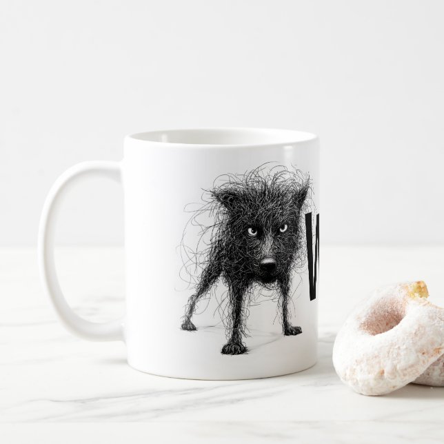 Kabelansluten Hund Kaffemugg (Med munk)