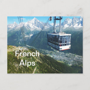 Kabelbil ovanför Chamonix Vykort