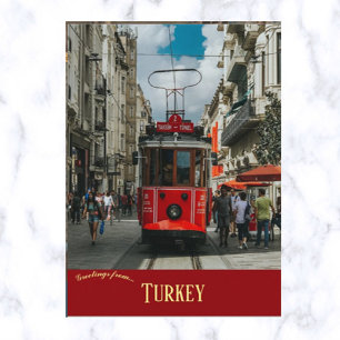 Kabelbil på Taksim Square i Istanbul Turkiet Vykort