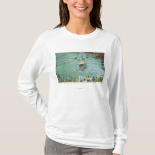 Kabelbil som korsar bubbelpoolen t shirt