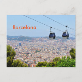 Kabelbilar (funiculars) i Barcelona Vykort