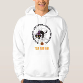 Kabelkatt a i halloween, redigerbar hoodie