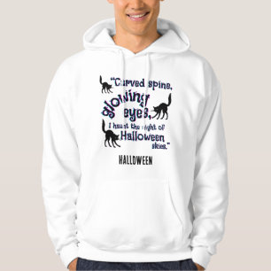 kabelkatt i halloween-redigerbar hoodie