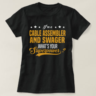 Kabelmonterare och sväljare t shirt