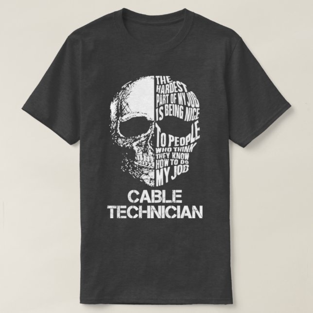 Kabeltekniker T Shirt (Design framsida)