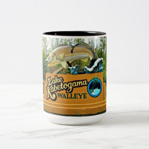 Kabetogama Sjö Walleye Two-Tone Mugg