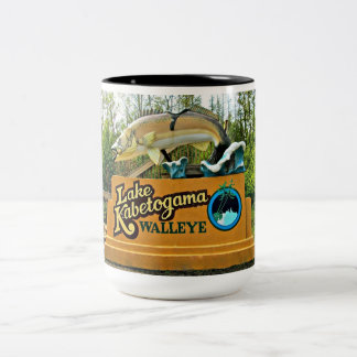 Kabetogama Sjö Walleye Two-Tone Mugg