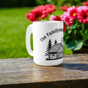 Kabin för anpassningsbarnas familj kaffemugg