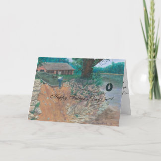 Kabin för fars dagkortflod kort