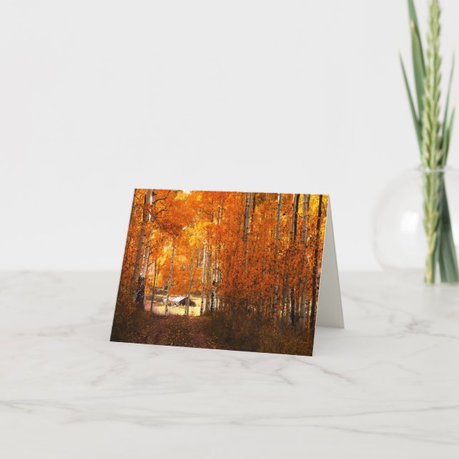 Kabin i Aspen Kolob Utah Blank Greeting Card Kort (Framsida)