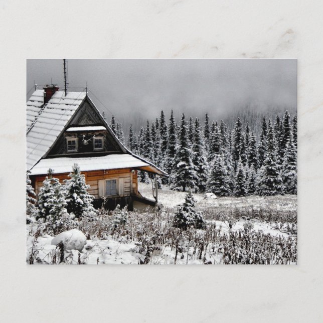 Kabin i berget vykort (Framsida)