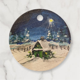 Kabin i Skogen Gåvor Etiketter