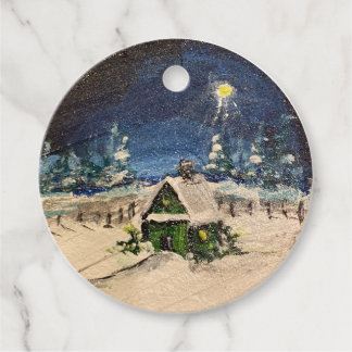 Kabin i Skogen Gåvor Etiketter