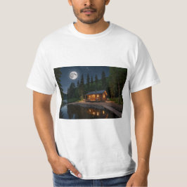 Kabin i skogen på natten t shirt