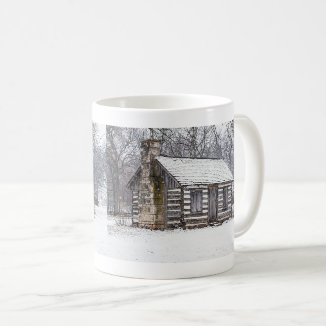 Kabin i Snö-kaffe Mugg (Framsida höger)