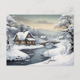 Kabin i Snö Vykort