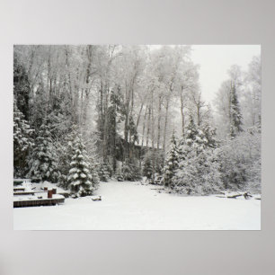 Kabin i Snowfall Poster