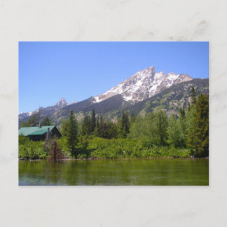 Kabin i vykortet Tetons Vykort