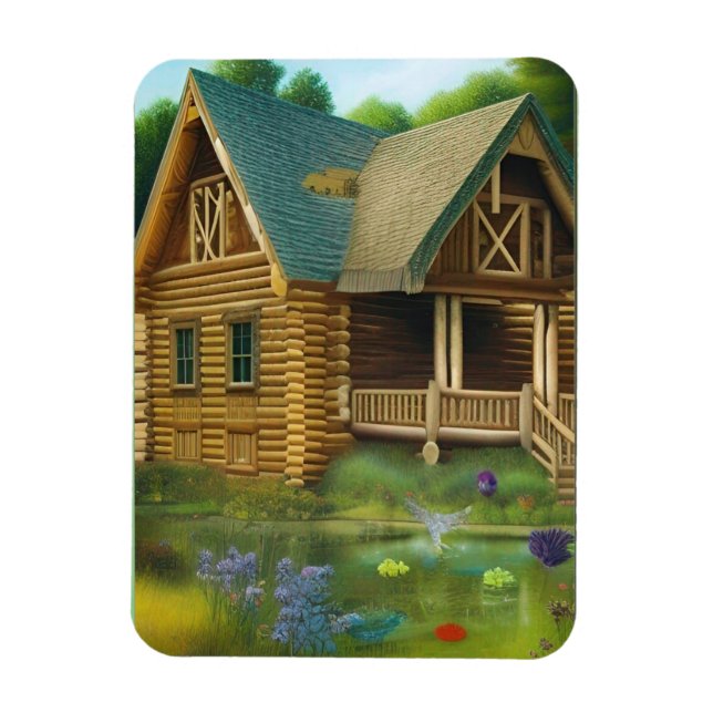 Kabin vid dammen magnet (Vertikal)