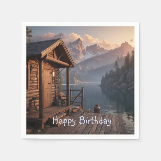 Kabin vid Sjö Pappersservett (Framsidan)