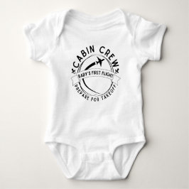 Kabinbesättning förbereder sig för start, baby för t shirt