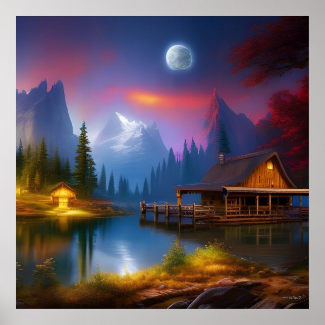 Kabinen i kupongen under Måne Poster (Framsidan)