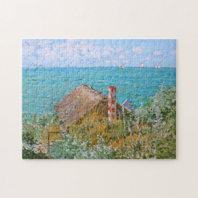 Kabinen på Sainte-Adresse Monet Fine Art Pussel (Horisontell)