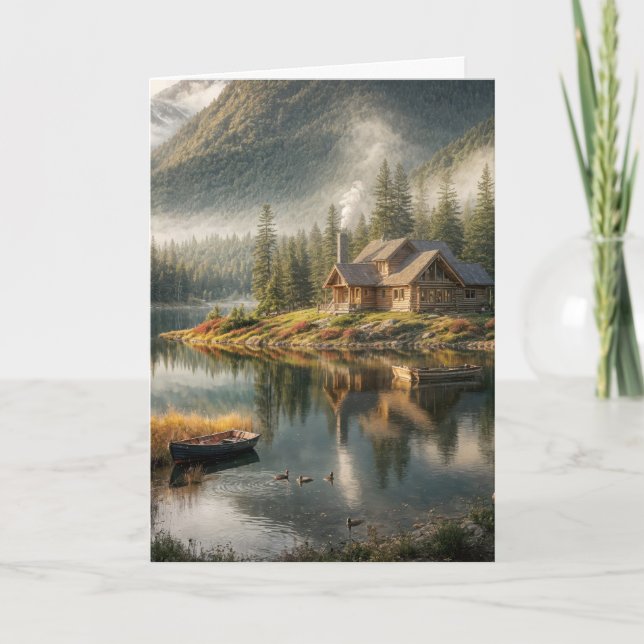 Kabinen Sjö i Fars dag Kort (Framsida)
