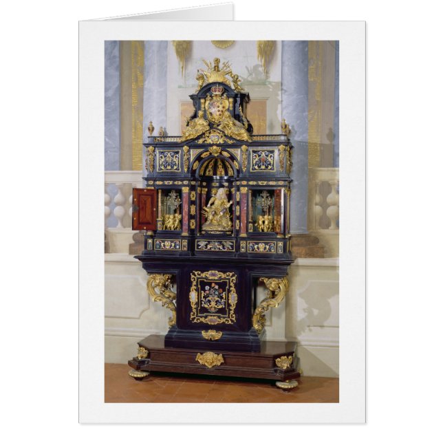 Kabinett av Electressen Palatine, c.1704 Hälsningskort (Framsidan)