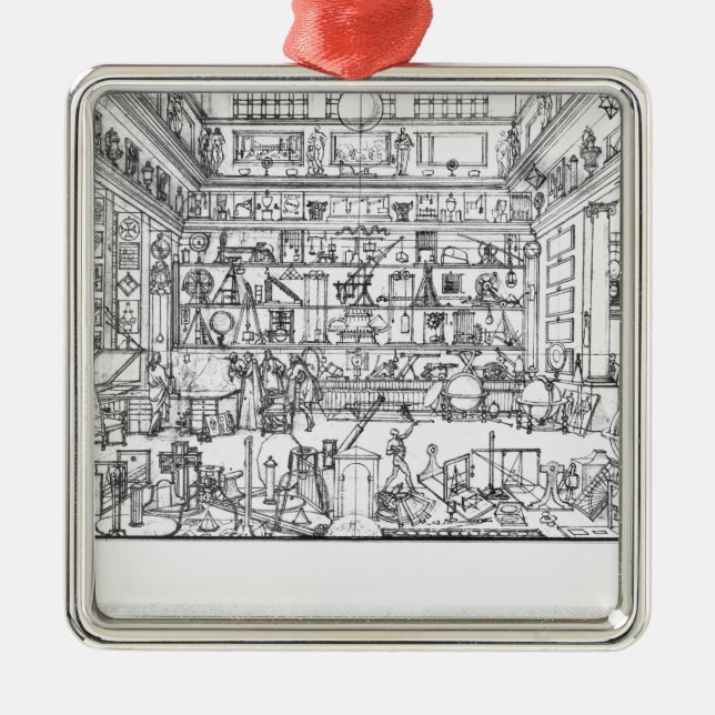 Kabinett av fysik, 1687 julgransprydnad metall (Framsidan)