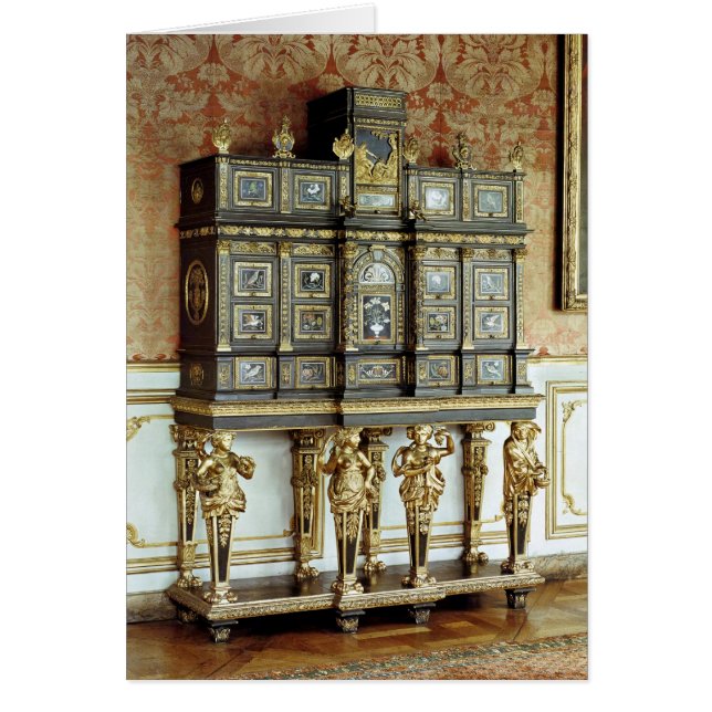 Kabinett Louis XIV smycken, Gobelinsseminarium Hälsningskort (Framsidan)