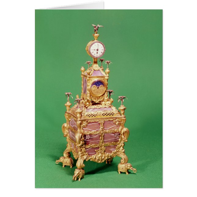 Kabinett ta tid på, c.1766 hälsningskort (Framsidan)