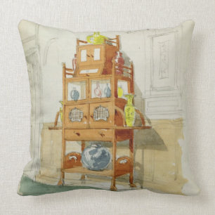 Kabinett utställning, c.1860s-70s (w/c & rita på kudde