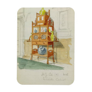 Kabinett utställning, c.1860s-70s (w/c & rita på magnet