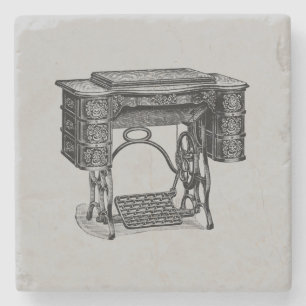 Kabinett vintagesymaskin stenunderlägg