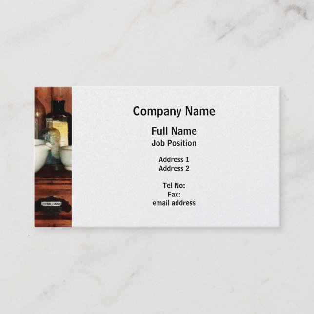 Kabinett Wity mortel och Pestles - platina Visitkort (Framsida)