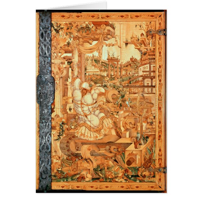 Kabinett Wrangelschrank, 1566 Hälsningskort (Framsidan)