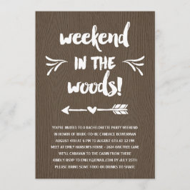 Kabinfeber| Rustic Bachelorette Party Inbjudningar