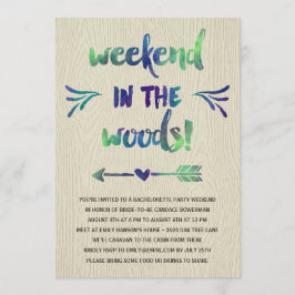 Kabinfeber| Rustic Bachelorette Party Inbjudningar