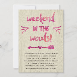 Kabinfeber| Rustic Bachelorette Party Inbjudningar